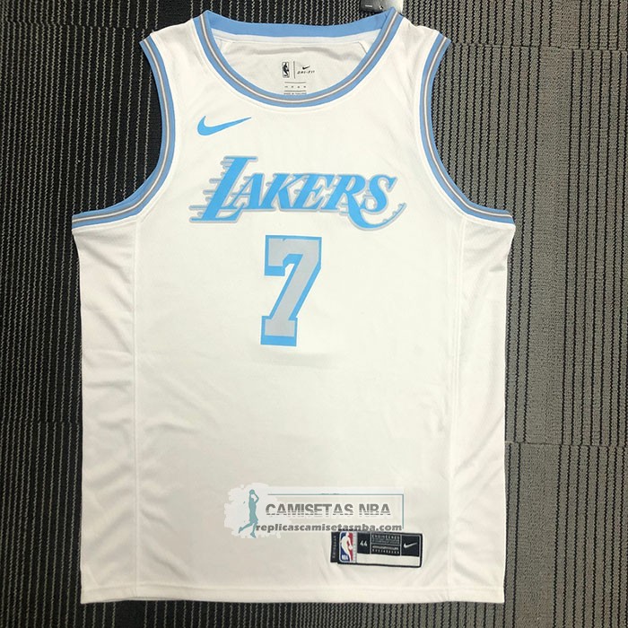 Camiseta Los Angeles Lakers Carmelo Anthony NO 7 Ciudad 2020-21 Blanco